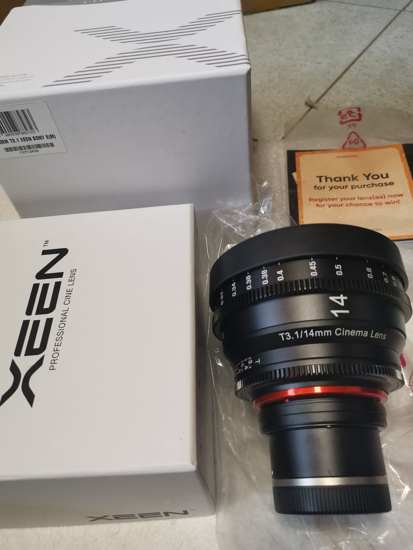SAMYANG XEEN 14 mm T3.1 Cinéma pour Sony E neuf + garantie