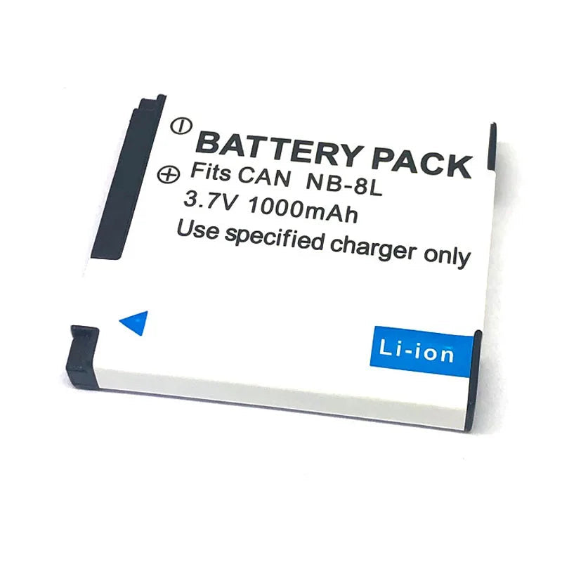 Batterie générique NB-8L NB8L NB 8L + Chargeur pour Canon PowerShot A3300 A3200 A3100 A3000 A2200 A1200 IS PC1589 PC1474 PC1585 PC1475 PC1590