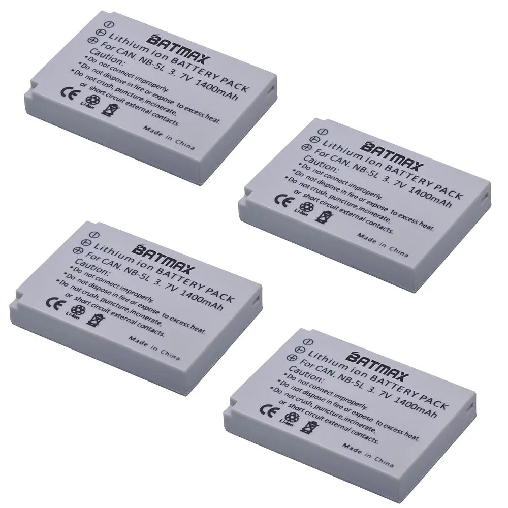 Batterie Batmax NB-5L NB 5L NB5L + chargeur double pour Canon Powershot S100 SX200 SX210 IS SX230 HS SD790 SD850 SD890
