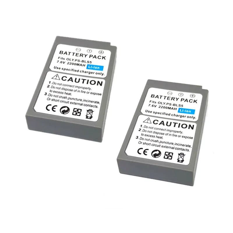 Chargeur de batterie + batterie BLS5 BLl's BLS50 pour Olympus E410 E420 E450 E620 E-PL1 PL2 PL3 PL5 PL6 PL7 PL8 PL9 P3 PM1 EM10 1 2 3 4