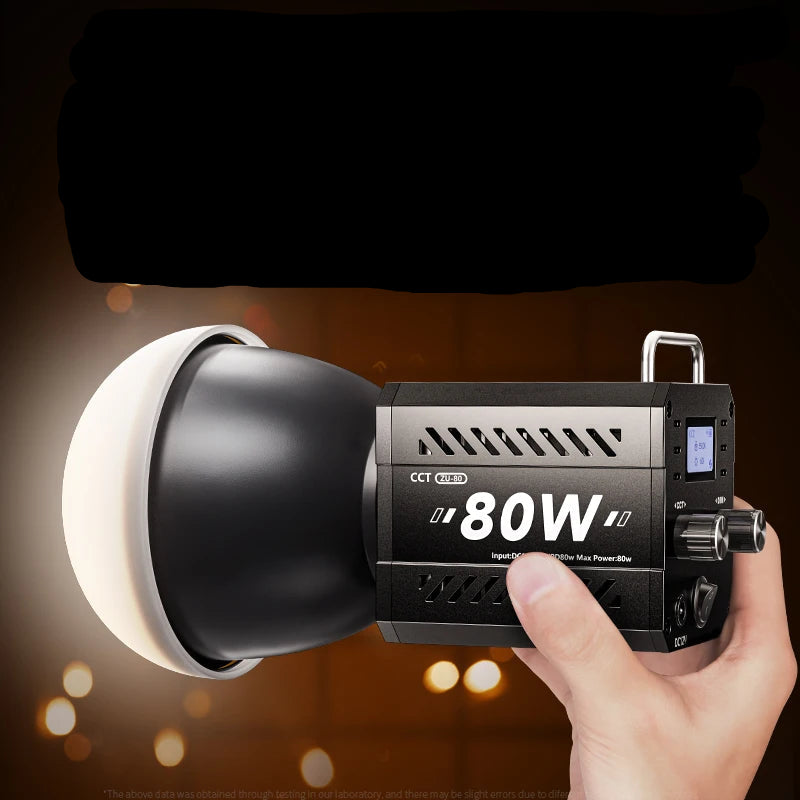 EclairageLEDZU80/ZU60PhotoStudiolumièreCOBbicolore2500-8500KCRI≥95TLCI≥97avecdiffuseurLEDlumièresvidéoéclairagederemplissage