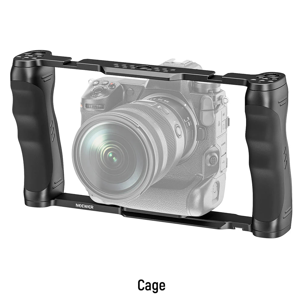 Cage universelle + poignée Neewer ARRI 3/8 ", plate-forme vidéo, base de type Arca
