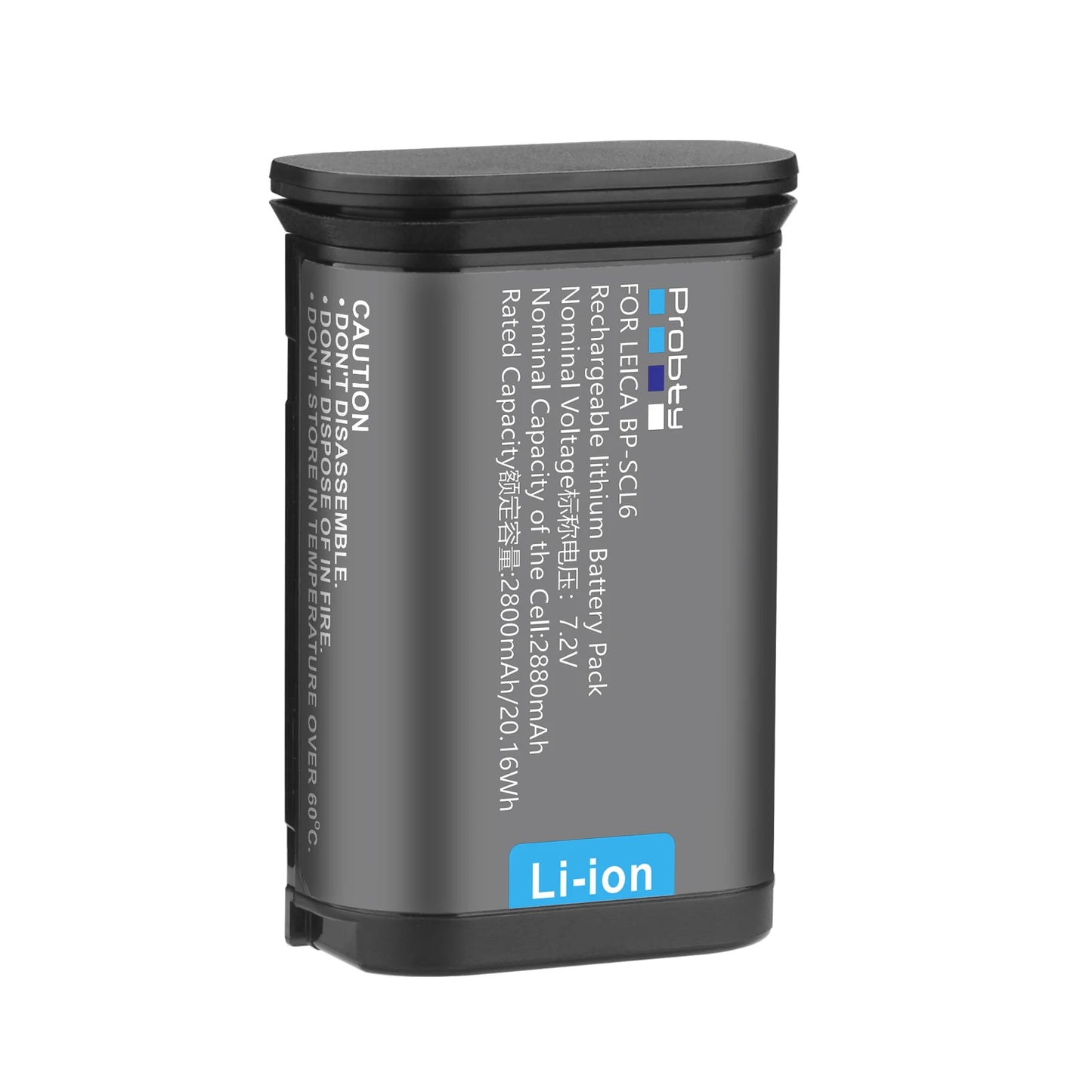 Batterie Probty BP-SCL6 2880mAh haute qualité pour Leica Q2 SL2 SL2-S Q3 SL3 SL3-S 43 + chargeur double