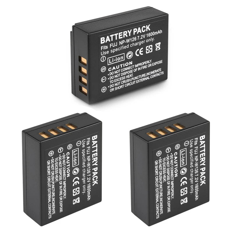 Batterie générique NP-W126 1600mAh pour appareil photo Fujifilm XT20 XT3 XPro1 Pro2 X-Pro1 X-T1 XT1 HS30EXR HS33EXR X PRO1