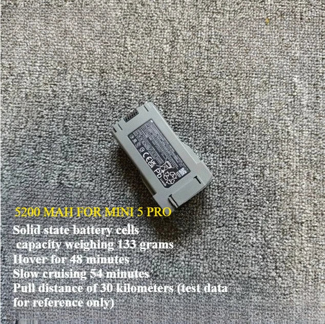 Batterie modifiée de grande capacité pour drone Dji mini 5 Pro, 5200mah/5600mah/9000mah/8400mah