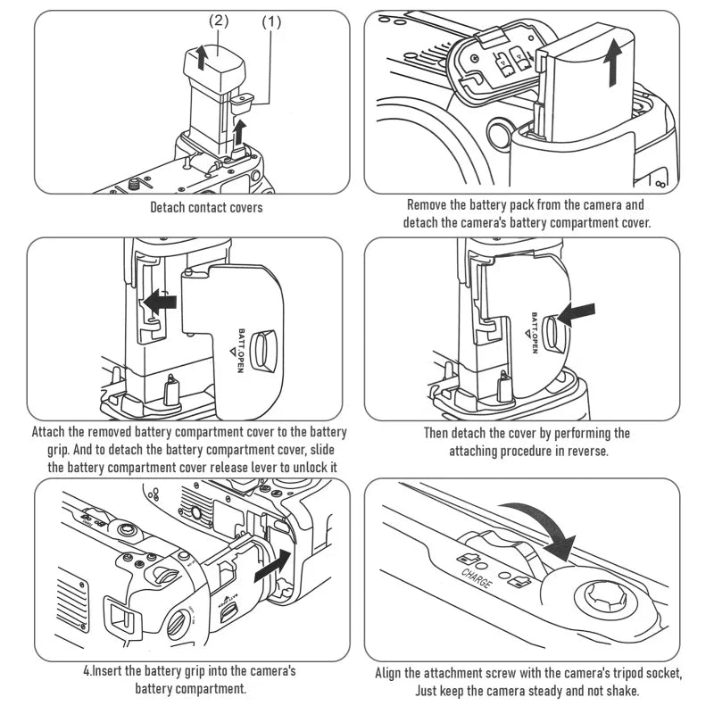 Grip poignée BG-R10 Andoer pour Canon EOS R5/R6/R5C/R6 mark ii LP-E6NH/ LP-E6N/ LP-E6