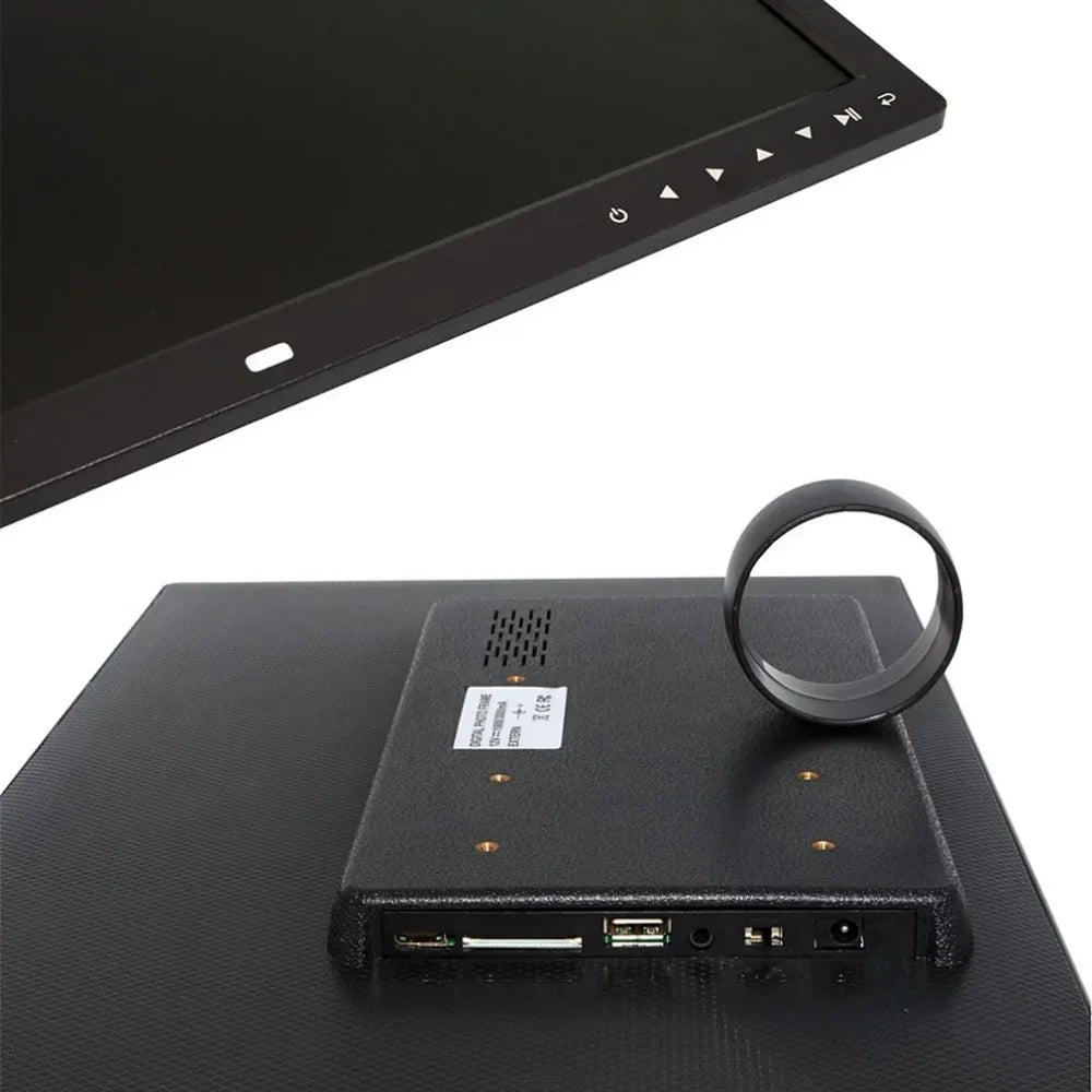 Cadre Photo Numérique à Bouton Tactile de 17 Pouces, Album Électronique HDMI HD, Affichage Mural, Machine de Publicité Vidéo, Lecteur Vidéo