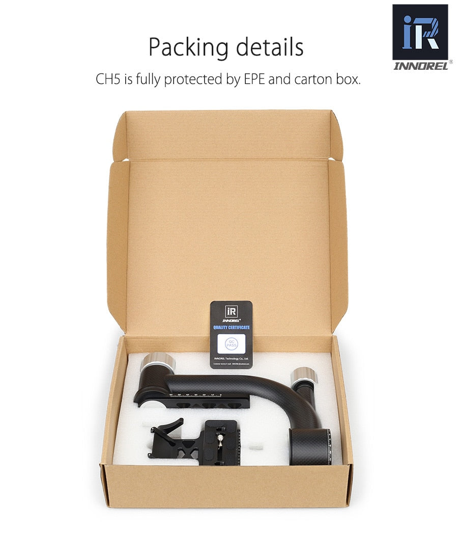 Fixation pour Téléobjectif zoom INNOREL CH5 en fibre de carbone rotation 270°