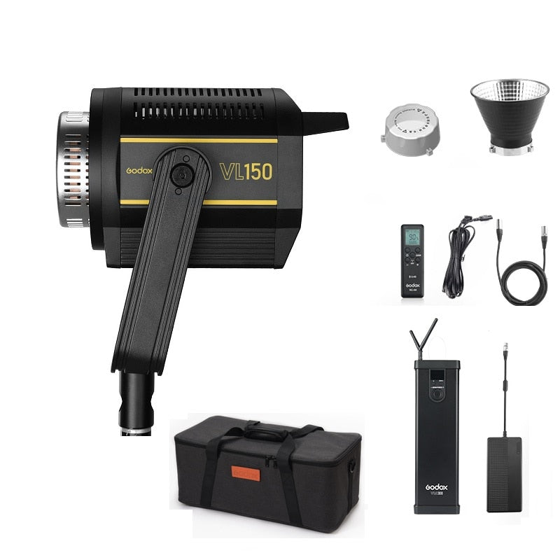 Godox VL150 COB LED lighting 150Ws 5600K Bluetooth 2.4 Wireless + accessories
