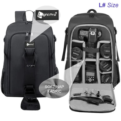 LigthtPro TS39 Large Capacity Waterproof Camera Backpack