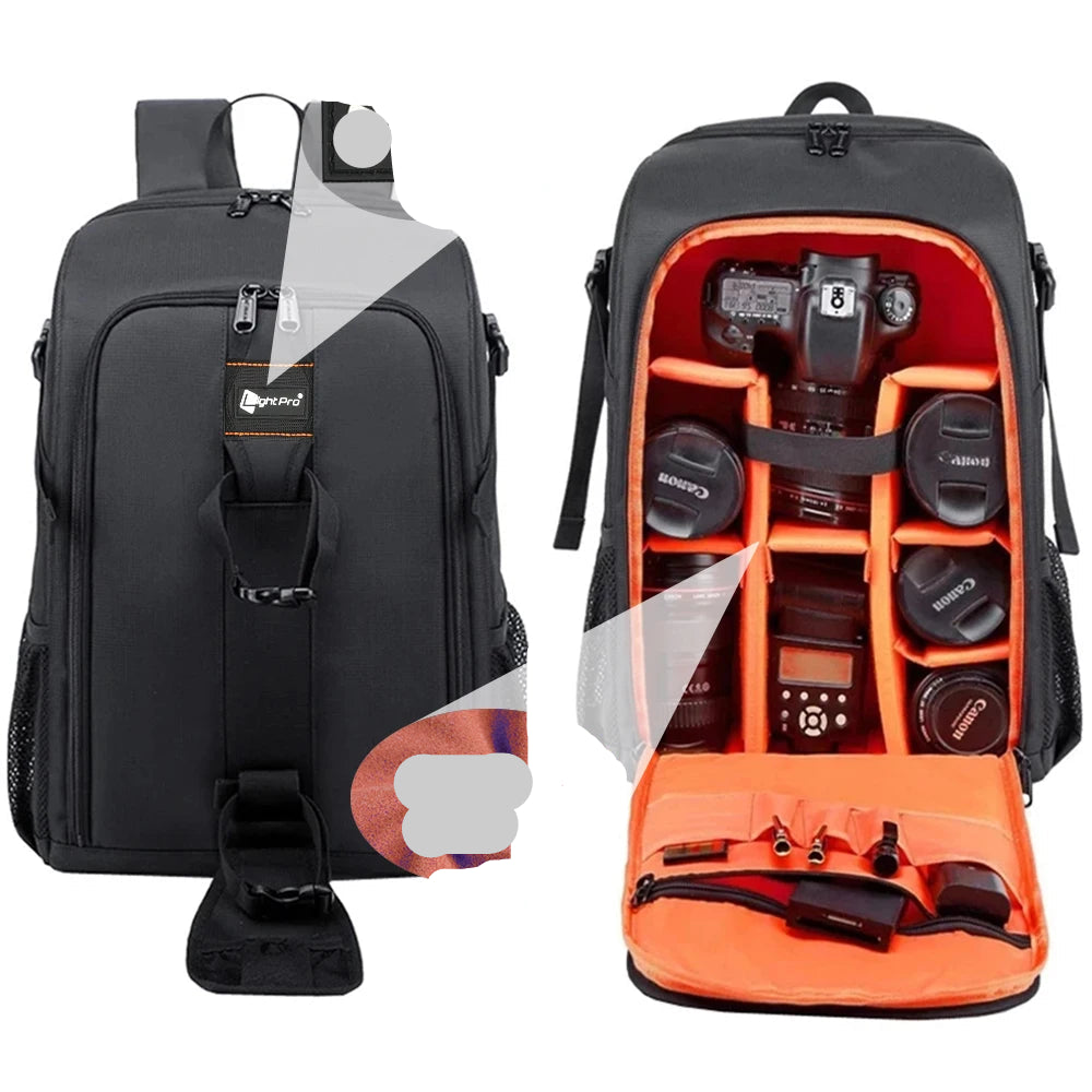 Sac à dos étanche Lightpro TS39 pour appareil photo de grande capacité, sac à bandoulière, sac pour trépied vidéo, housse de pluie pour Nikon, Sony, canon...