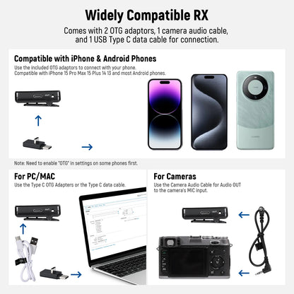 Microphone NEEWER CM28 sans fil avec étui de chargement 1 clic suppression du bruit micro pour appareil photo