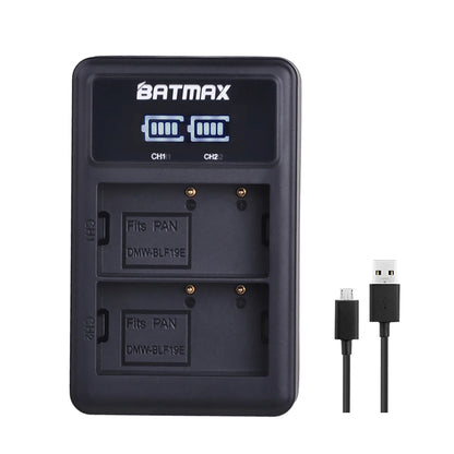 Batterie Batmax DMW-BLF19 DMW BLF19 DMW-BLF19e + chargeur LED USB pour Panasonic Lumix GH3 GH4 GH5 DMW-BLF19PP