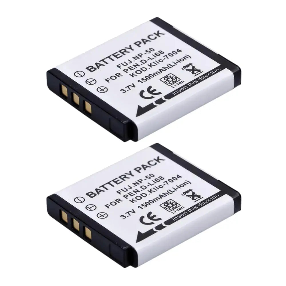 Batterie Batmax NP-50 NP50 + Chargeur Pour Nigit Vision Caméra pour FUJIFILM pour Pentax D-Li68 pour KODAK KLIC-7004