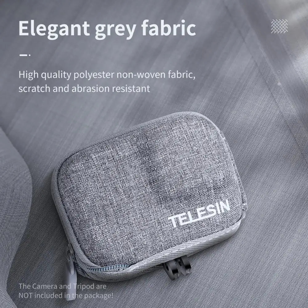 Sacoche de protection TELESIN étui de transport semi-ouvert brossé à dégagement rapide pour GoPro fore9, 10, 11, 12,
