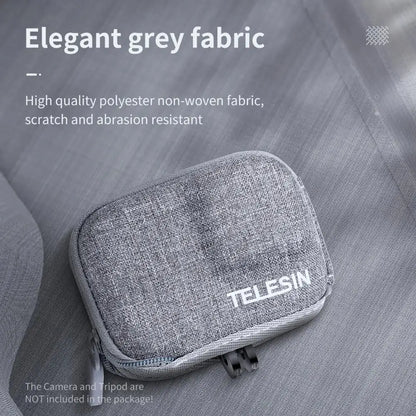 Sacoche de protection TELESIN étui de transport semi-ouvert brossé à dégagement rapide pour GoPro fore9, 10, 11, 12,