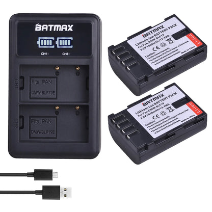 Batterie Batmax DMW-BLF19 DMW BLF19 DMW-BLF19e + chargeur LED USB pour Panasonic Lumix GH3 GH4 GH5 DMW-BLF19PP