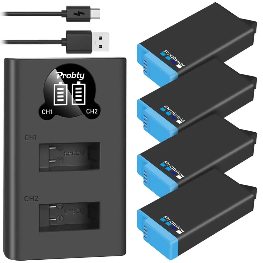 Batterie Probty pour Gopro max Gopro max 360 + chargeur double
