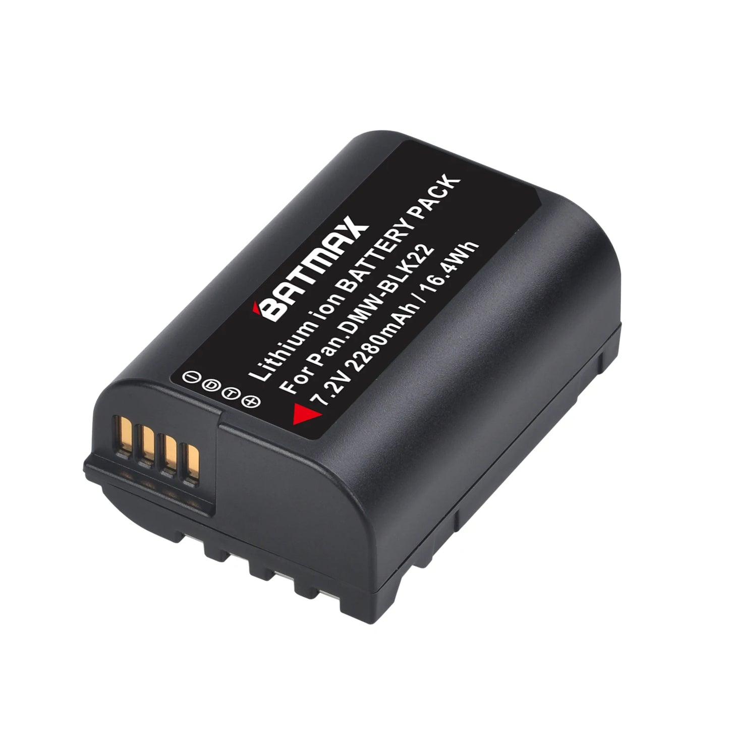 Batterie Batmax DMW-BLK22 BLK22 2280mAh + chargeur double pour Panasonic LUMIX DC-S5, DC-S5K, GH5 II, GH6, S5M2, S5M2X, GH5M2