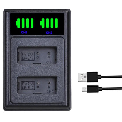 Batterie + chargeur double Batmax LP-E17 LPE17 LP E17 pour Canon EOS R8 R10 RP R50 200D 250D M3 M5 M6 750D 760D T6s 800D T8i