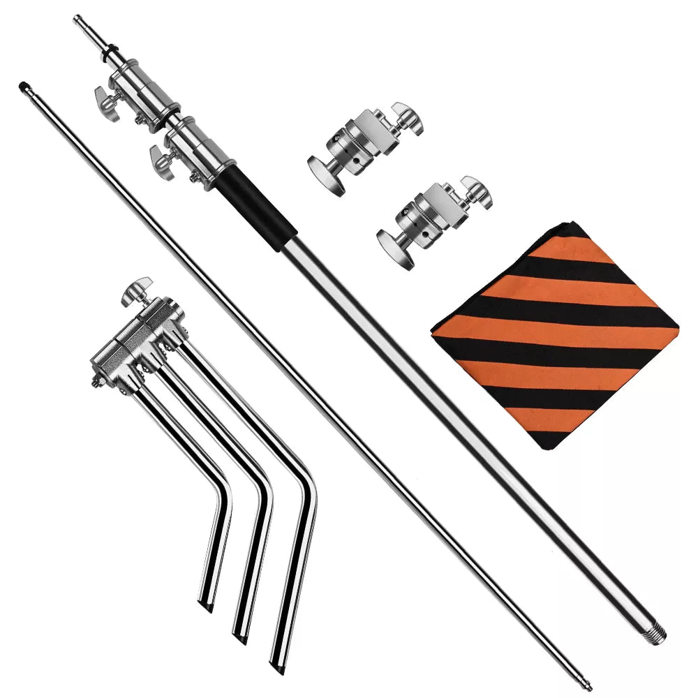 Stand SH C-Stand 2,6 M - 3.3M avec bras de maintient pour éclairage, fond de studio ...