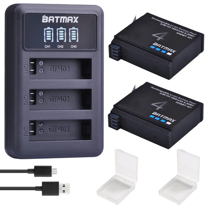 Batterie Batmax 1680mAh pour Gopro Hero 4 + chargeur 3-Slots