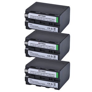Batterie Batmax 7200mAh NP-F970 NP-F960 F960 F970 pour Sony NP-F550 NP-F750 PLM-100 CCD-TRV35 MVC-FD91 MC1500C pour lumière vidéo LED