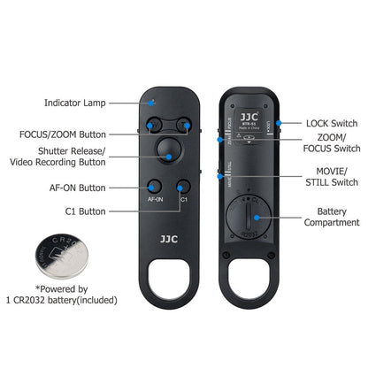 Télécommande JJC RMT-P1BT Bluetooth sans fil pour Sony Camera ZV-E1 ZV-E10 ZV-1 FX30 A7R V A7IV A7III A6400