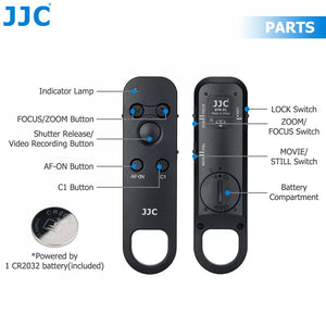 Télécommande JJC RMT-P1BT Bluetooth pour Sony A7R V A7IV A7III A7 IV A7 III A7CR A6400 A7CR ZV-E1 ZV-E10 ZV-1 FX30