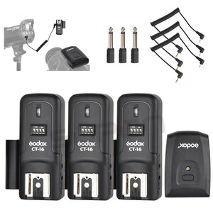 Déclencheur émetteur + récepteur Godox CT-16 16 canaux sans fil Radio Flash pour Canon Nikon Pentax Studio Speedlite Flash