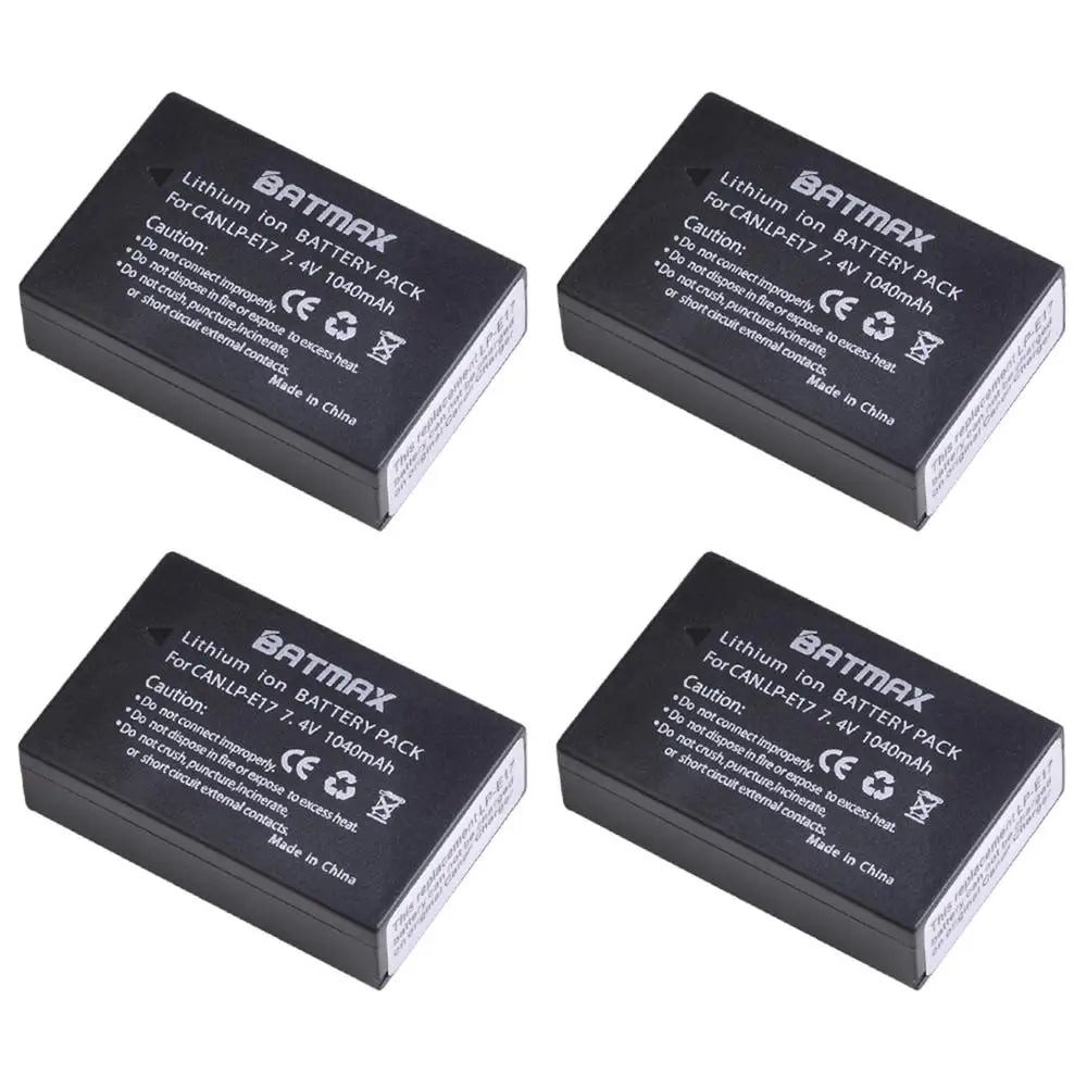 Batterie + chargeur double Batmax LP-E17 LPE17 LP E17 pour Canon EOS R8 R10 RP R50 200D 250D M3 M5 M6 750D 760D T6s 800D T8i