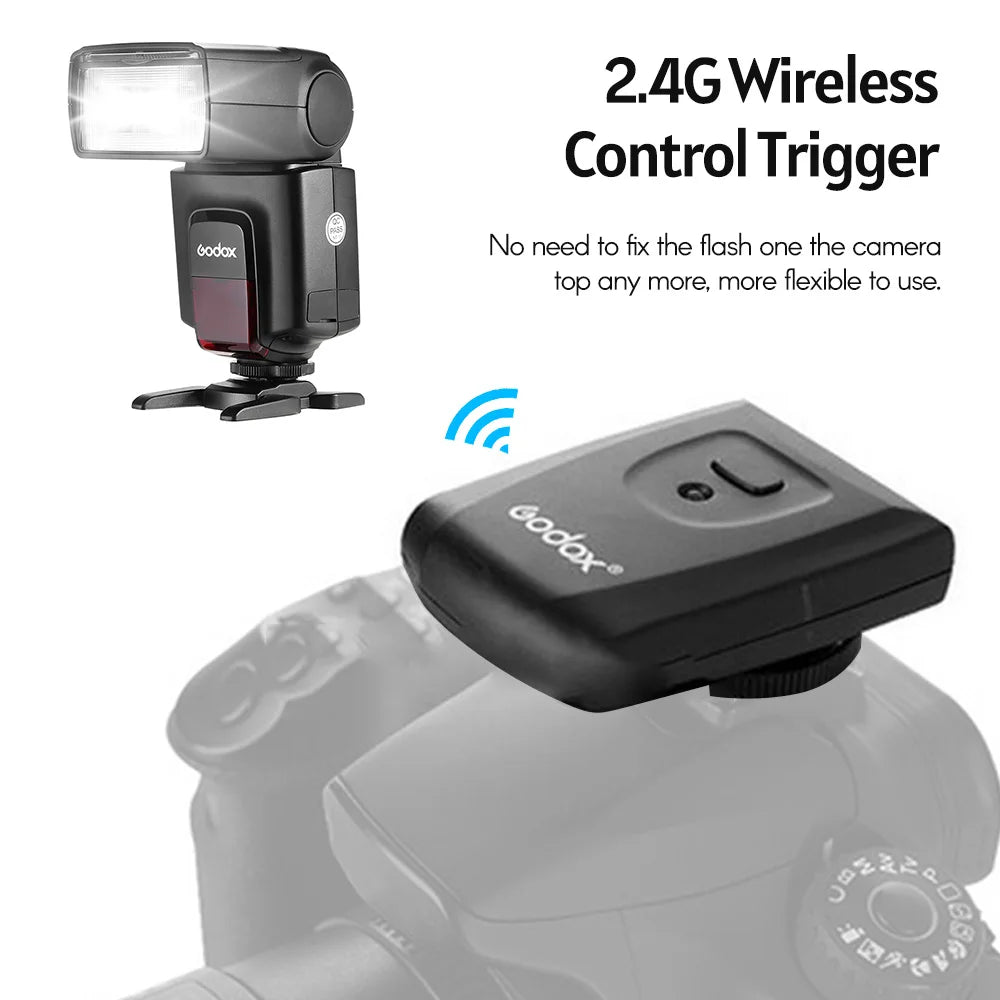 Flash Godox TT520 Ⅱ Speedlite + déclencheur AT-16  sans fil 2.4G