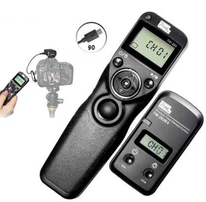 Télécommande sans fil Pixel TW-283 minuterie déclencheur (DC0 DC2 N3 E3 S1 S2) câble pour Canon Nikon Sony Panasonic