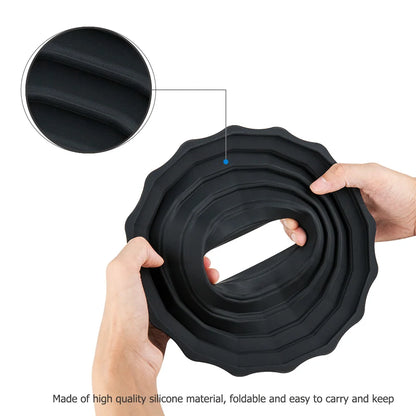 Pare soleil JJC en silicone pliable et réversible pour appareil photo, dimensions 53mm ~ 72mm,73mm ~ 88mm