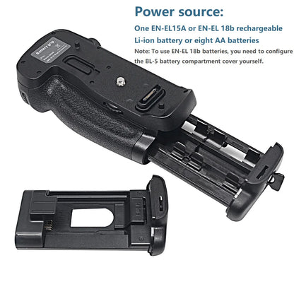 Grip Mcoplus MB-D18 pour Nikon D850 avec batteries EN-EL15 haute qualité