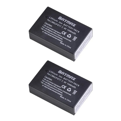 Batterie + chargeur double Batmax LP-E17 LPE17 LP E17 pour Canon EOS R8 R10 RP R50 200D 250D M3 M5 M6 750D 760D T6s 800D T8i