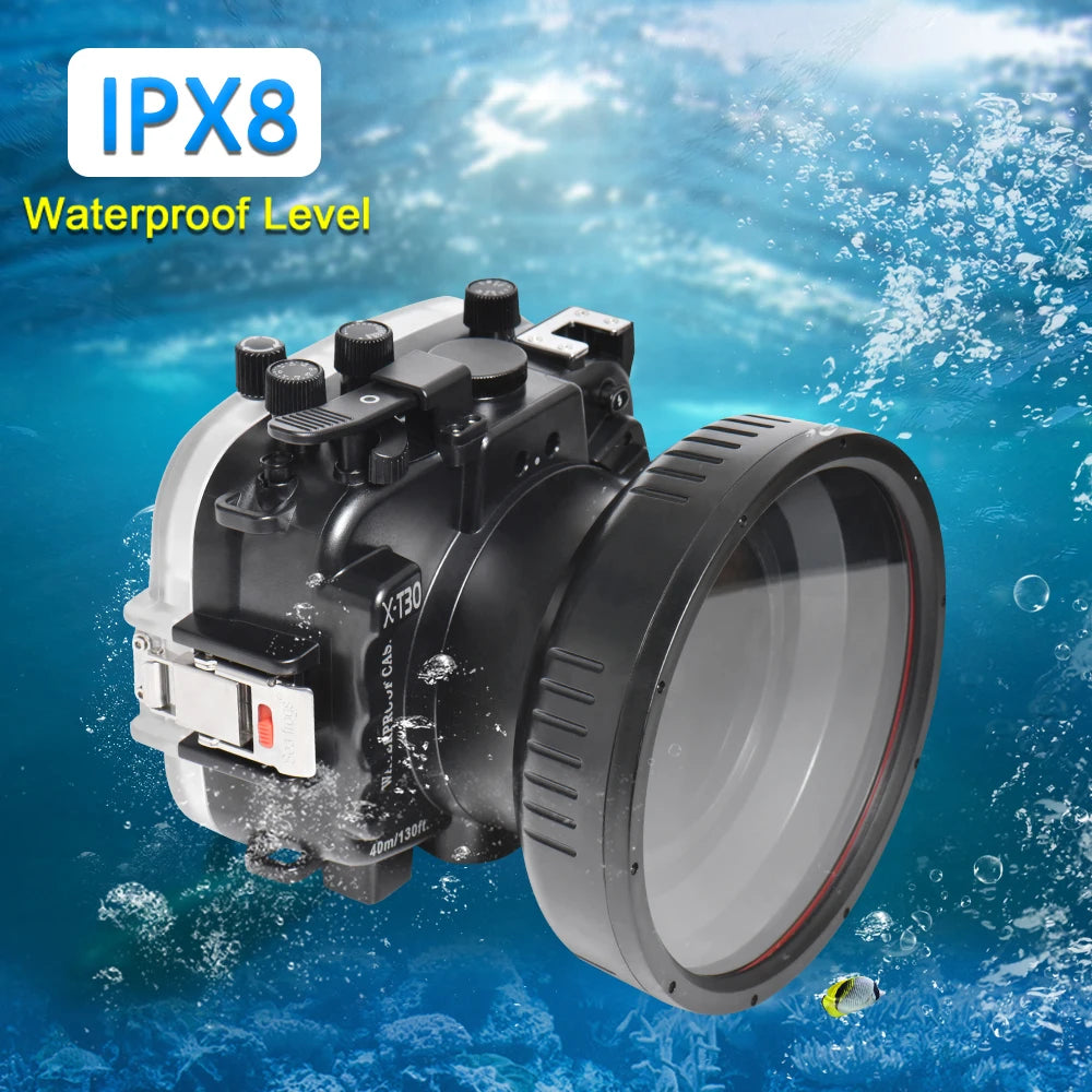 SeaFrogs Waterproof Housing with Dome Port for Fujifilm X-T30 40m 