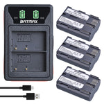Batterie Batmax BP-511A BP-511 BP 511 511A BP511 BP511A avec double chargeur USB LED pour Canon EOS 40D 300D 5D 20D 30D 50D 10D D60 G6