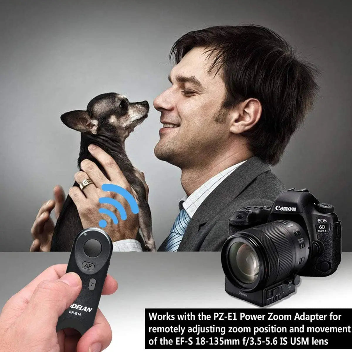 Disparador de control remot sense fil Aodelan BR-E1 per a Canon EOS R5II R50 R8 R6II RP 850D 6DII 90D 77D 800D 200DII M200 M50II G7XIII