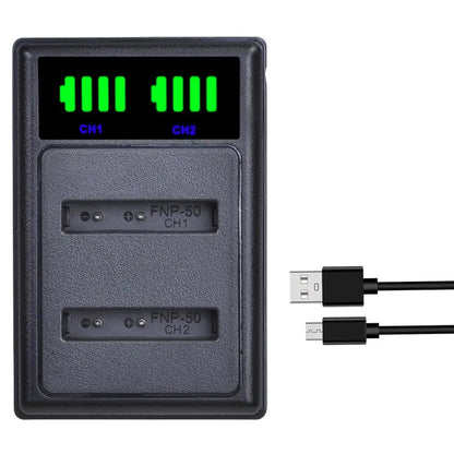 Batterie Batmax NP-50 NP50 + Chargeur Pour Nigit Vision Caméra pour FUJIFILM pour Pentax D-Li68 pour KODAK KLIC-7004