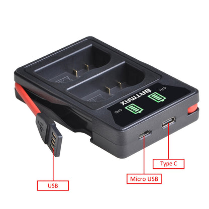 Batterie Batmax 2280mAh EN-EL15C+ chargeur double LED USB pour Nikon Z5,Z6,Z6 II,Z7,Z7II D600 D610 D600E D800 D810 D800E D850