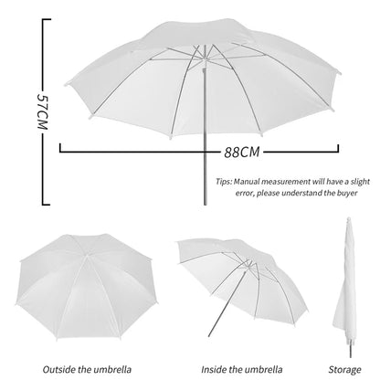 Parapluie réflecteur blanc, or, argent, noir sans support, pour studio photo, photographie, vidéo, 83cm, 4 pièces