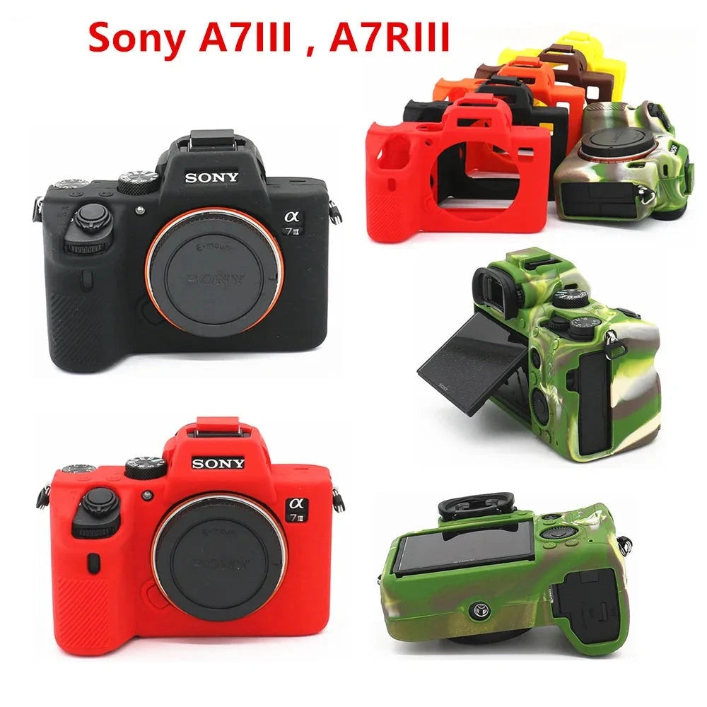 Housse silicone de protection anti-choc pour Sony A6700 A7IV ZV-E10 ZV-1 ZV1F A7c A9 A7R A7 A7S III IV A7III A7RIII A7RIV A9II ZV1II