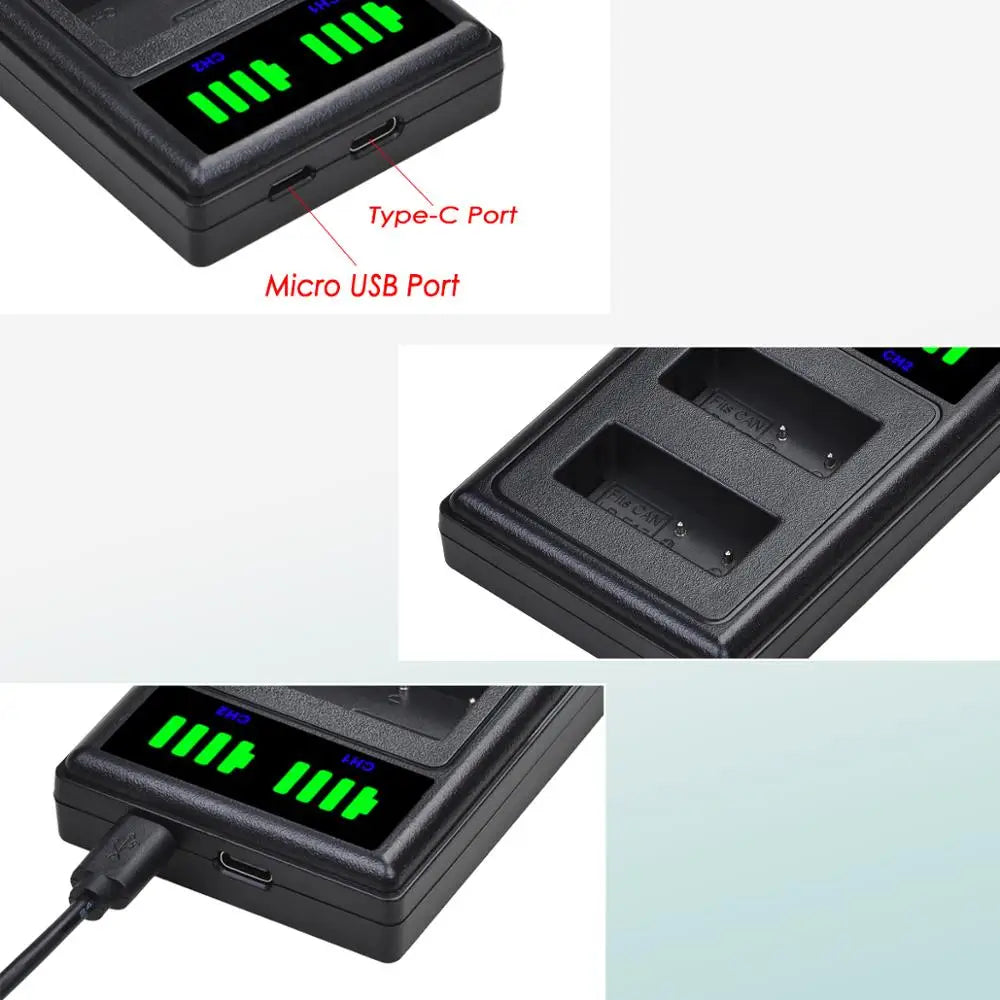 Batterie + chargeur double Batmax LP-E17 LPE17 LP E17 pour Canon EOS R8 R10 RP R50 200D 250D M3 M5 M6 750D 760D T6s 800D T8i