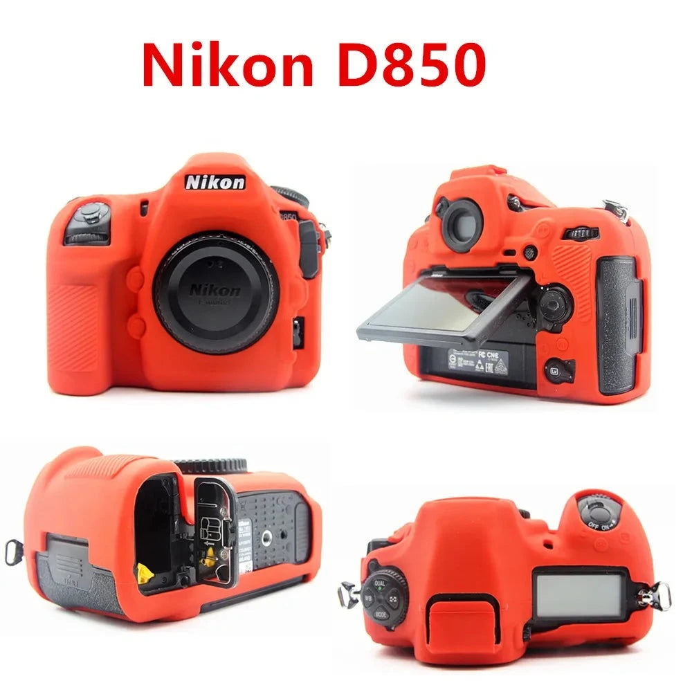 Housse silicone de protection anti-choc pour Nikon Z6II Z7II Z30 D850 D780 D750 D600 D610 D5200 D7100 D7200 D810 D810A
