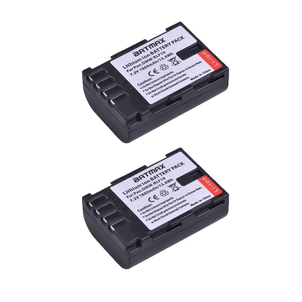 Batterie Batmax DMW-BLF19 DMW BLF19 DMW-BLF19e + chargeur LED USB pour Panasonic Lumix GH3 GH4 GH5 DMW-BLF19PP