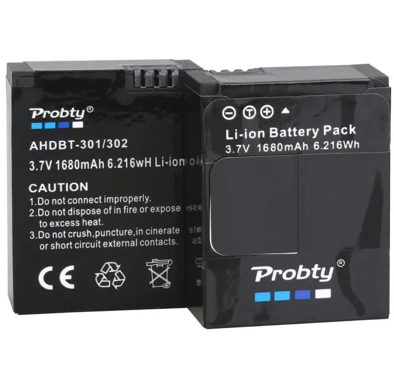 Batterie probty pour GoPro Hero3 Hero 3 + chargeur double