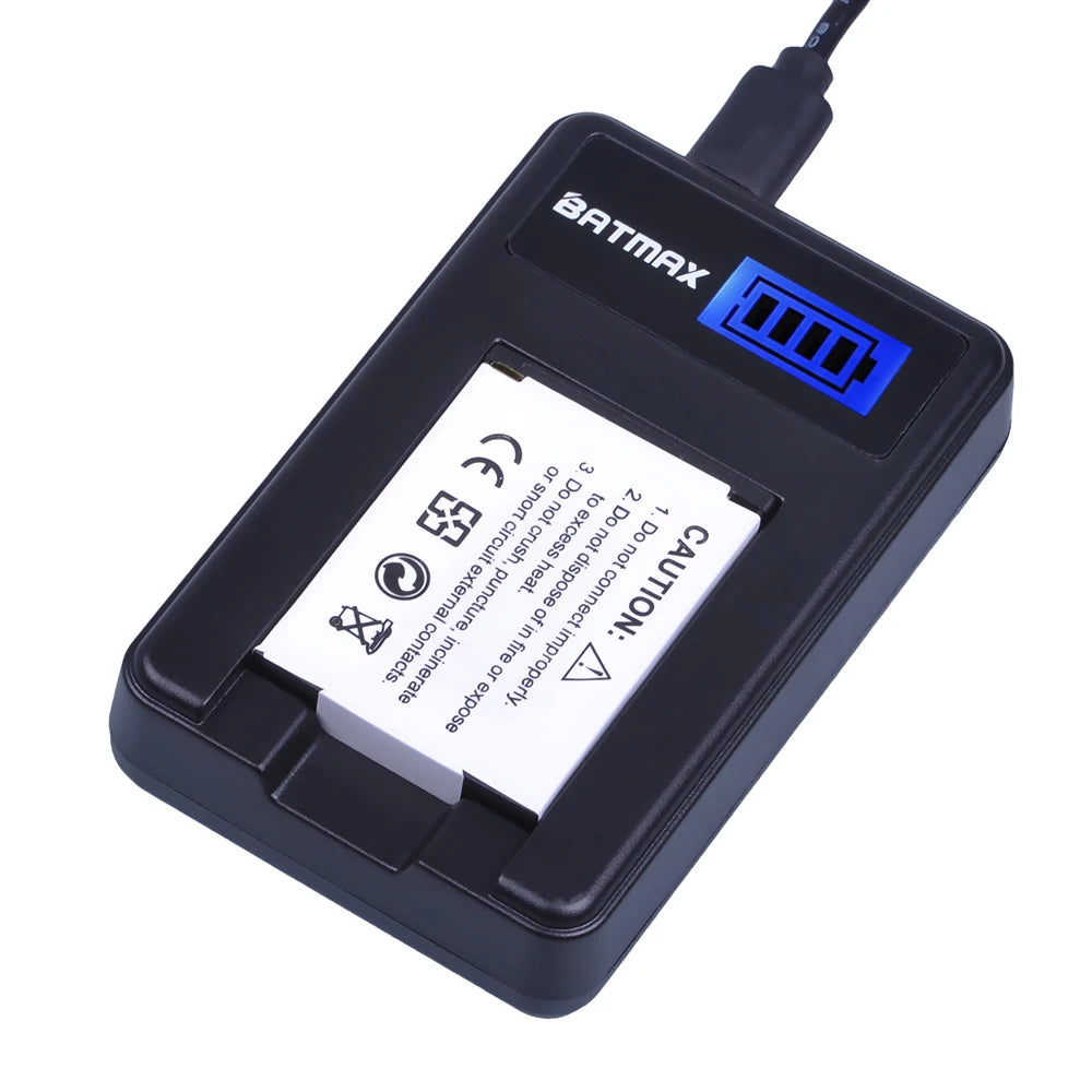 Batterie Batmax SLB-10A SLB 10A + chargeur pour Samsung P800 P1000 PL50 PL51 PL55 SL420 SL502 SL620 SL720 SL820 WB700