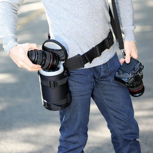Housse pour objectif JJC haute qualité et ceinture, étui étanche, pour Canon, Nikon, Sony, Fujifilm...