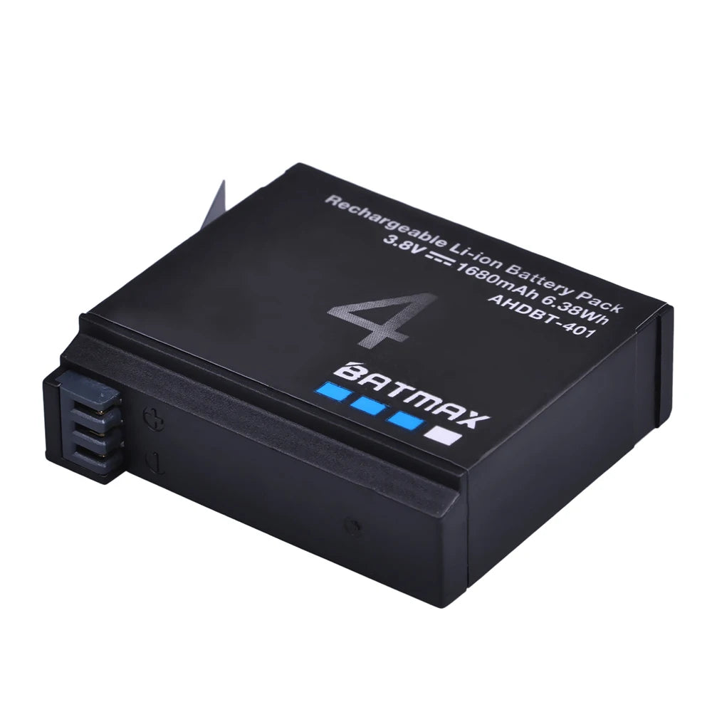 Batterie Batmax 1680mAh pour Gopro Hero 4 + chargeur 3-Slots
